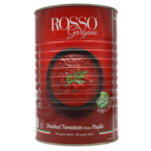Jemne drvené paradajky (polpa) +/- 4kg plech "ROSSO GARGANO"