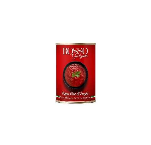 Drvené paradajky jemne (polpa) +/- 4,3kg plech "ROSSO GARGANO"