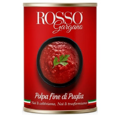 Drvené paradajky jemne (polpa) +/- 4,3kg plech "ROSSO GARGANO"