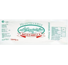Mozzarella  blok 1 kg MONTEVERDI